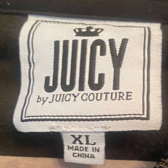 Juicy Couture womens black zip up size XL - Picture 2 of 3